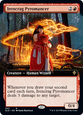 Irencrag Pyromancer - Extended Art | Throne Of Eldraine