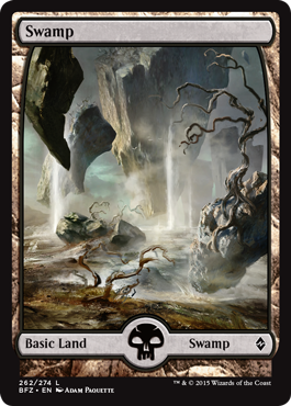 Swamp (262) - Foil - Full Art | Battle for Zendikar