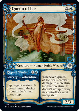 Queen of Ice // Rage of Winter - Foil - Showcase | Throne Of Eldraine