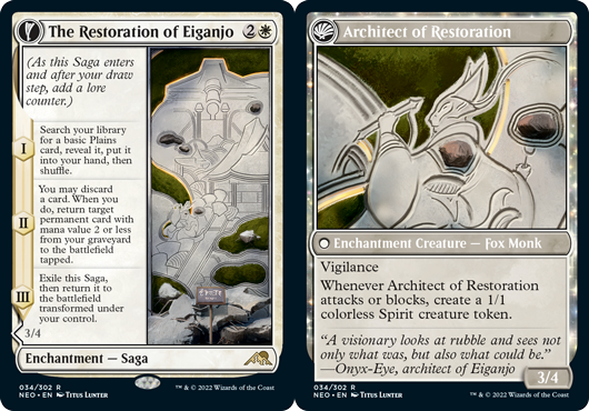 The Restoration of Eiganjo - Foil | Kamigawa: Neon Dynasty