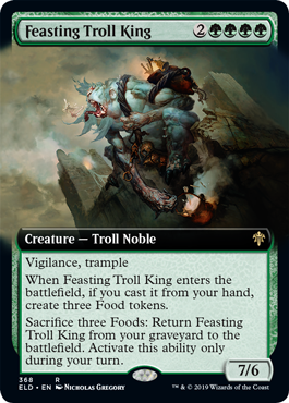 Feasting Troll King - Extended Art | Throne Of Eldraine