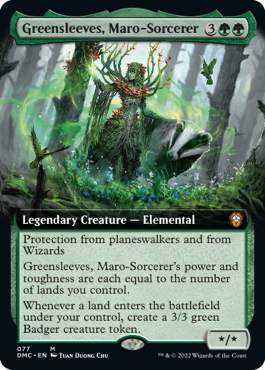 Greensleeves, Maro-Sorcerer - Ext Art | Commander: Dominaria United