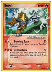 Entei â˜† - 113/115 - Shiny Rare Holo | EX Unseen Forces