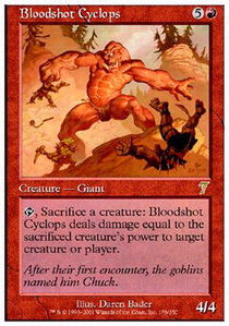 Bloodshot Cyclops - Foil | 7th Edition