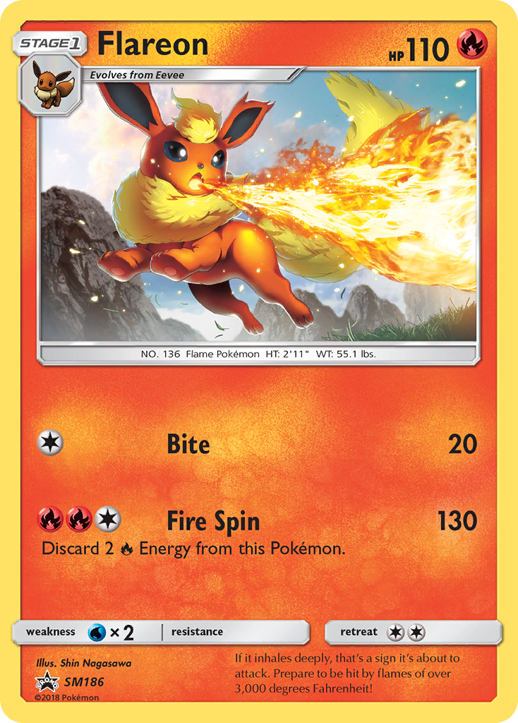 Flareon - SM186 - SM Black Star Promo | SM Black Star Promos