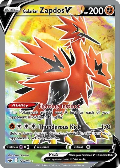 Galarian Zapdos V - 173/198 | SWSH - Chilling Reign