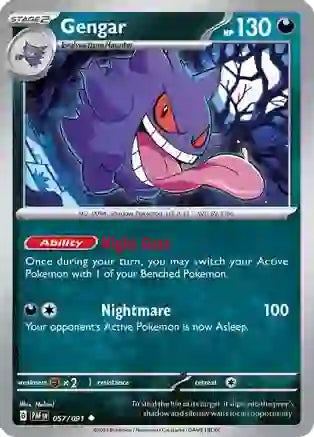 Gengar - 057/091 - Uncommon - Reverse Holo | SV - Paldean Fates