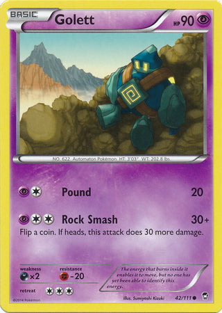 Golett - 42/111 - Common | XY - Furious Fists