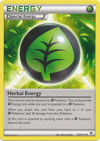 Herbal Energy - 103/111 - Uncommon | XY - Furious Fists