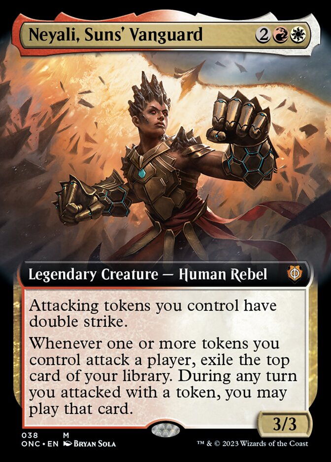 Neyali, Suns' Vanguard - Foil - Ext Art | Commander: Phyrexia