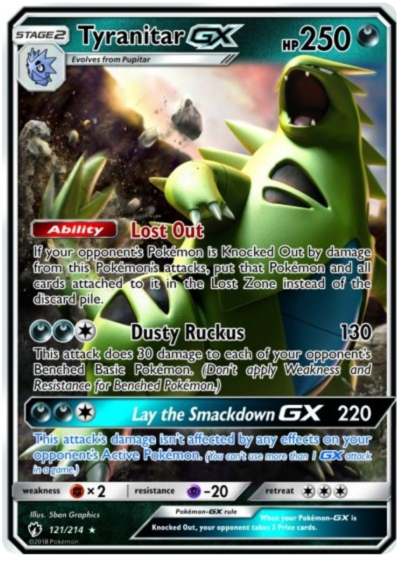 Tyranitar GX - 121/214 - Ultra Rare | Sun and Moon Lost Thunder