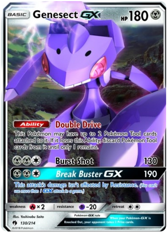 Genesect GX - 130/214 - Ultra Rare | Sun and Moon Lost Thunder