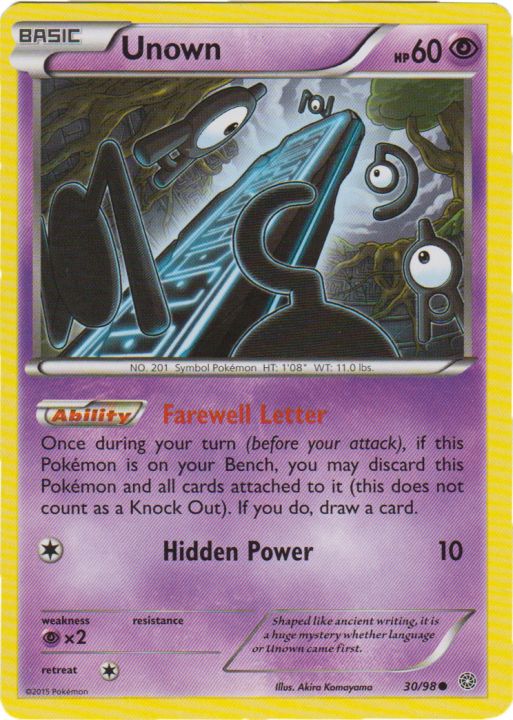 Unown - 30/98 - Common | XY - Ancient Origins