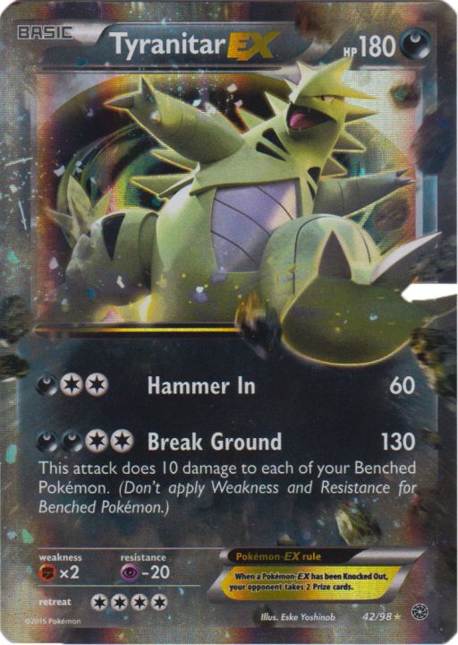 Tyranitar-EX - 42/98 - Rare Holo ex | XY - Ancient Origins