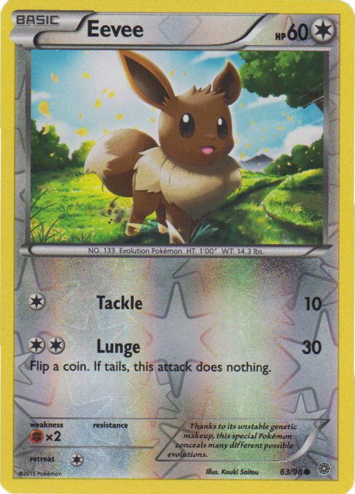 Eevee - 63/98 - Common - Reverse Holo | XY - Ancient Origins