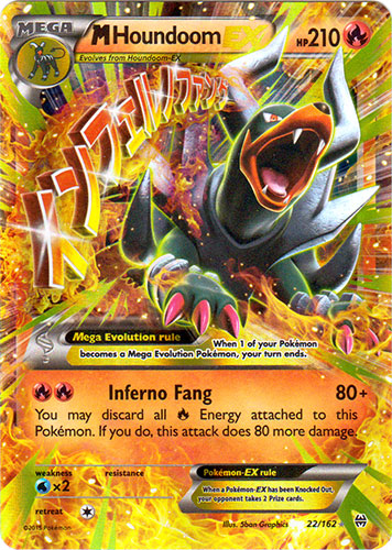 Mega-Houndoom-EX - 22/162 - Holo Rare EX | XY - BREAKthrough