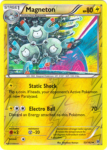 Magneton - 53/162 - Uncommon - Reverse Holo | XY - BREAKthrough