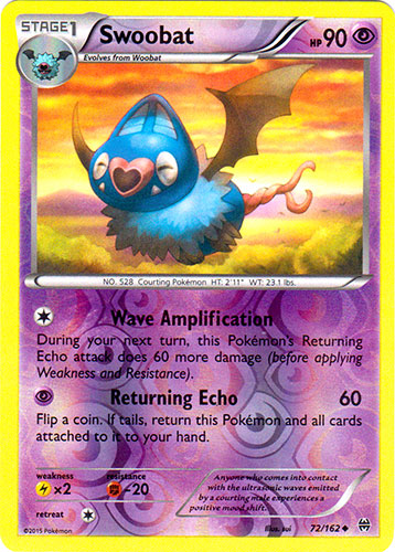 Swoobat - 72/162 - Uncommon - Reverse Holo | XY - BREAKthrough