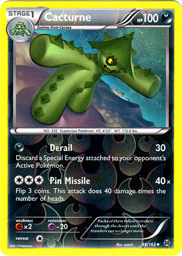Cacturne - 88/162 - Uncommon - Reverse Holo | XY - BREAKthrough