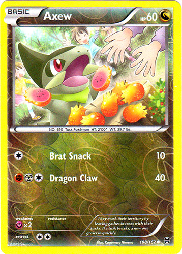 Axew - 108/162 - Common - Reverse Holo | XY - BREAKthrough