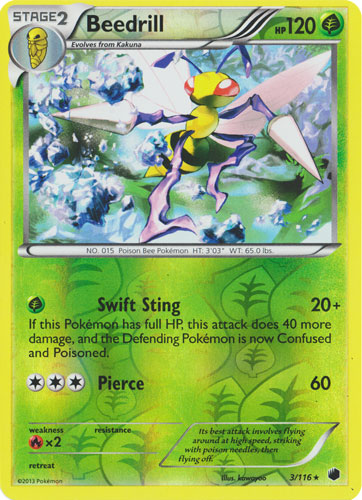 Beedrill - 3/116 - Rare - Reverse Holo | Plasma Freeze