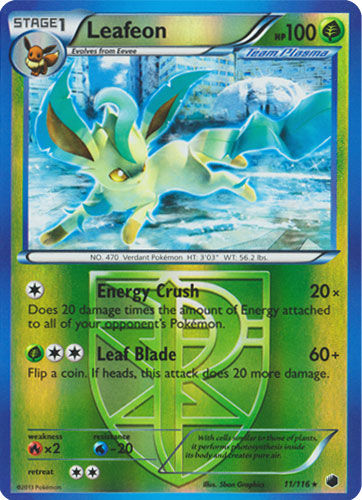 Leafeon - 11/116 - Rare - Reverse Holo | Plasma Freeze
