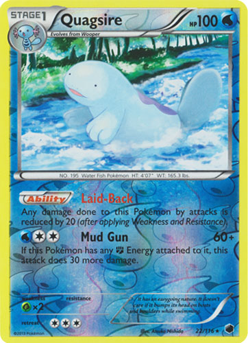 Quagsire - 22/116 - Rare - Reverse Holo | Plasma Freeze