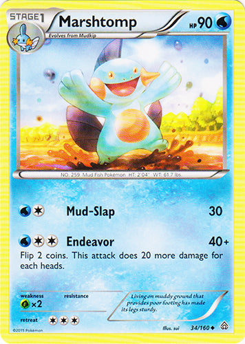 Marshtomp - 34/160 - Uncommon | XY - Primal Clash