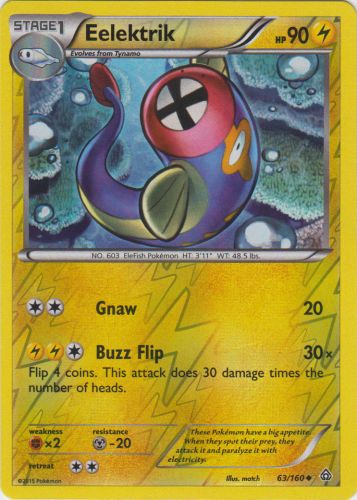 Eelektrik - 63/160 - Uncommon - Reverse Holo | XY - Primal Clash