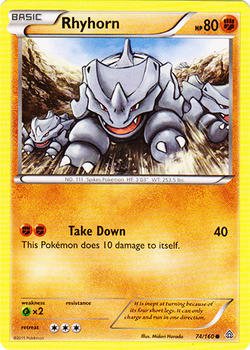 Rhyhorn - 74/160 - Common | XY - Primal Clash