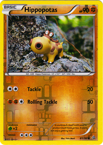 Hippopotas - 87/160 - Common - Reverse Holo | XY - Primal Clash