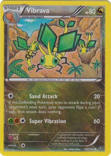 Vibrava - 109/160 - Uncommon - Reverse Holo | XY - Primal Clash