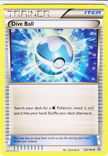 Dive Ball - 125/160 - Uncommon | XY - Primal Clash