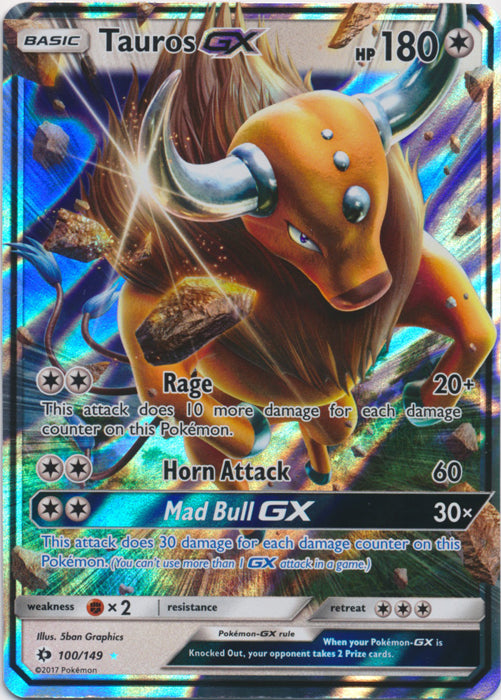 Tauros GX - 100/149 - Ultra Rare | SM -  Base Set