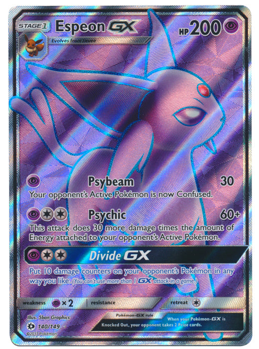 Espeon GX - 140/149 - Full Art Ultra Rare | SM -  Base Set