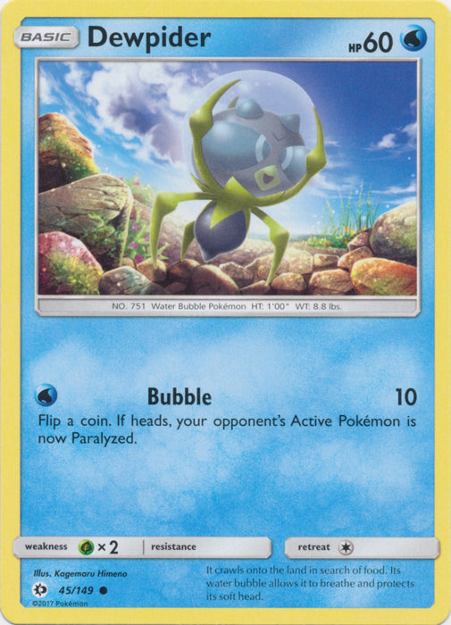 Dewpider - 45/149 - Common | SM -  Base Set