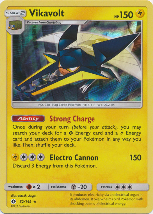 Vikavolt - 52/149 - Holo Rare | SM -  Base Set