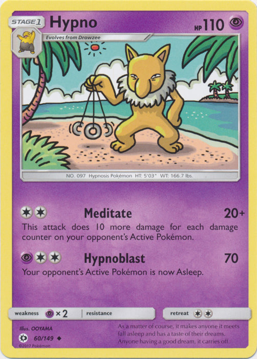 Hypno - 60/149 - Uncommon | SM -  Base Set