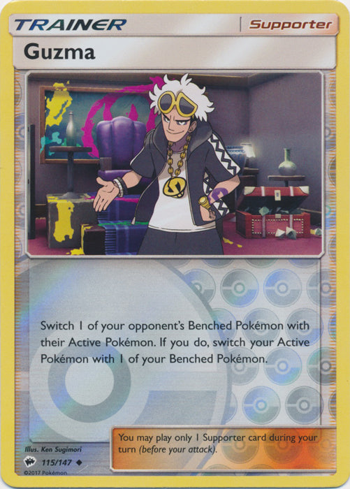 Guzma - 115/147 - Uncommon - Reverse Holo | SM -  Burning Shadows