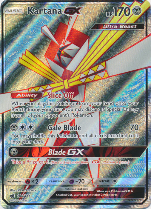 Kartana GX - 106/111 - Full Art Ultra Rare | SM -  Crimson Invasion