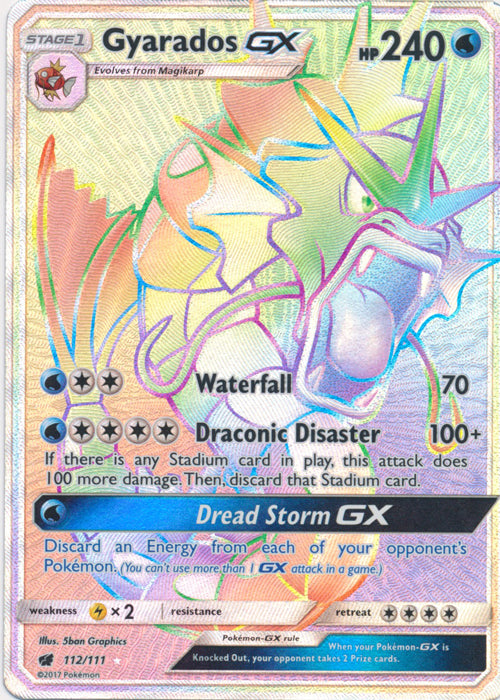 Gyarados GX - 112/111 - Secret Rare | SM -  Crimson Invasion