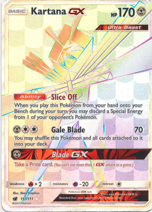 Kartana GX - 117/111 - Secret Rare | SM -  Crimson Invasion