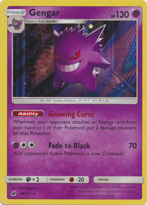 Gengar - 38/111 - Holo Rare | SM -  Crimson Invasion
