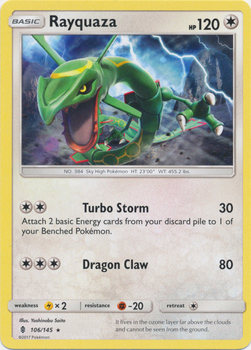 Rayquaza - 106/145 - Rare | SM -  Guardians Rising