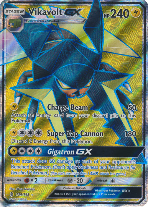 Vikavolt GX - 134/145 - Full Art Ultra Rare | SM -  Guardians Rising