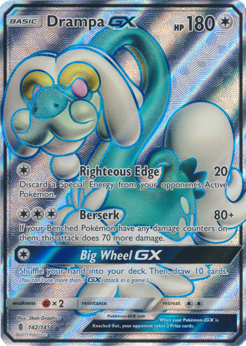 Drampa GX - 142/145 - Full Art Ultra Rare | SM -  Guardians Rising