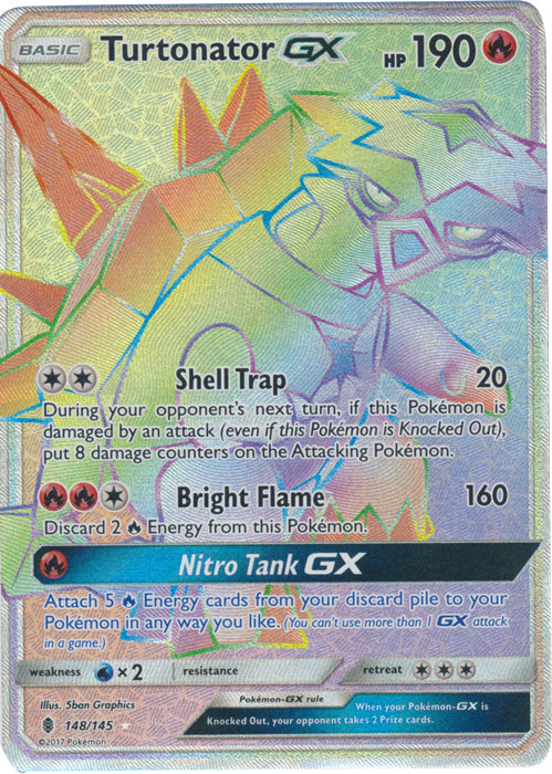 Turtonator GX - 148/145 - Secret Rare | SM -  Guardians Rising