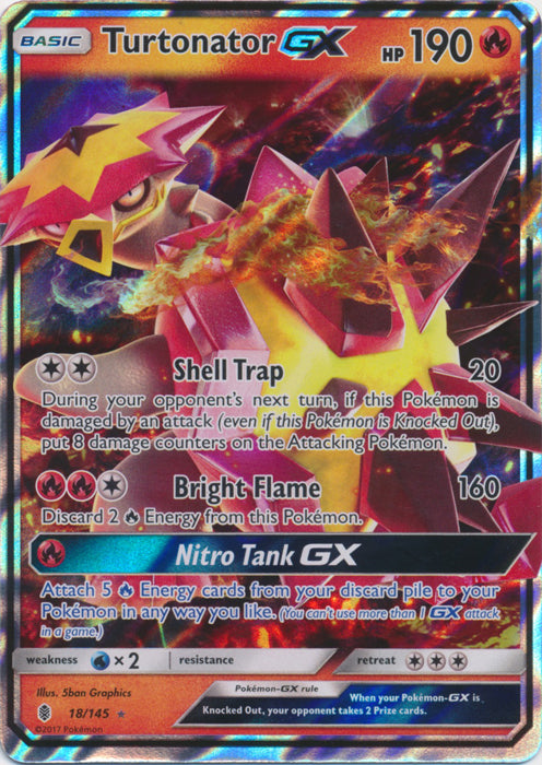 Turtonator GX - 18/145 - Ultra Rare | SM -  Guardians Rising