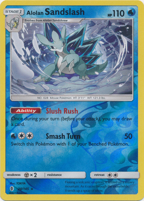 Alolan Sandslash - 20/145 - Rare - Reverse | SM -  Guardians Rising