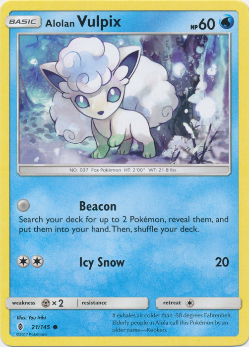 Alolan Vulpix - 21/145 - Common | SM -  Guardians Rising